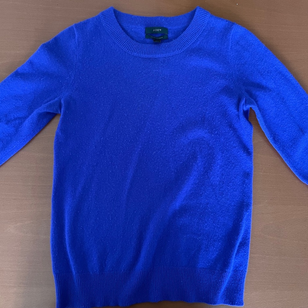 J Crew Italian Cashmere Crew Neck Sweater